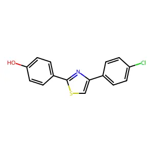 4-(4-(4-Chlorophenyl)-1,3-thiazol-2-YL)phenol structure