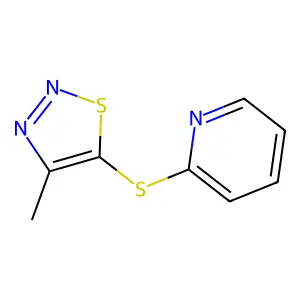 2-[(4-Methyl-1,2,3-thiadiazol-5-yl)sulfanyl]pyridine structure