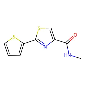 N-methyl-2-(thiophen-2-yl)-1,3-thiazole-4-carboxamide structure