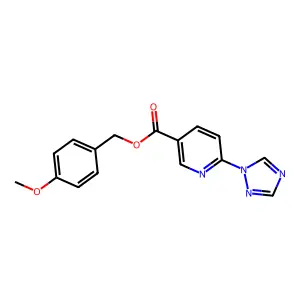 4-methoxybenzyl 6-(1H-1,2,4-triazol-1-yl)nicotinate structure