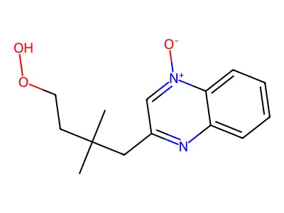 3-(4-Hydroperoxy-2,2-dimethylbutyl)quinoxalin-1-ium-1-olate structure