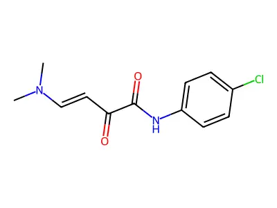 N-(4-chlorophenyl)-4-(dimethylamino)-2-oxobut-3-enamide structure