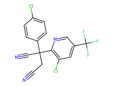 2-(4-Chlorophenyl)-2-[3-chloro-5-(trifluoromethyl)-2-pyridinyl]succinonitrile structure