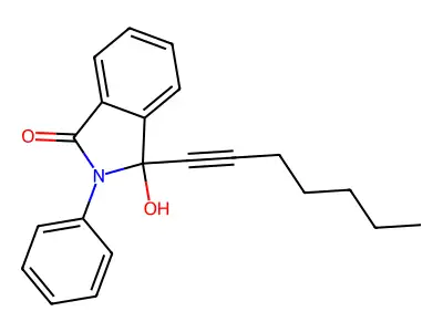 3-(1-Heptynyl)-3-hydroxy-2-phenyl-1-isoindolinone structure