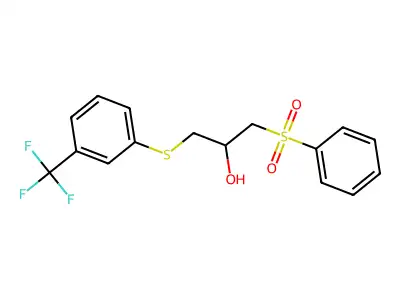 1-(Phenylsulfonyl)-3-{[3-(trifluoromethyl)phenyl]sulfanyl}-2-propanol structure