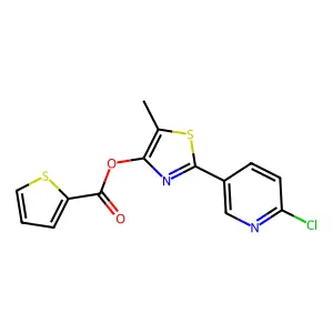 2-(6-Chloro-3-pyridinyl)-5-methyl-1,3-thiazol-4-yl 2-thiophenecarboxylate structure