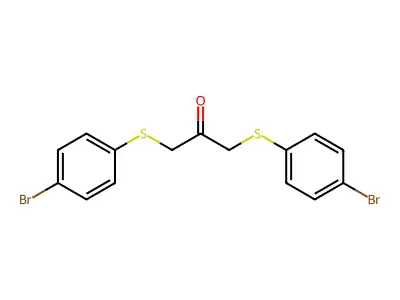 1,3-Bis[(4-bromophenyl)sulfanyl]propan-2-one structure