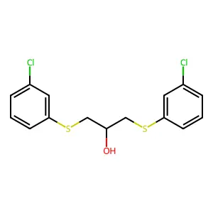 1,3-Bis[(3-chlorophenyl)sulfanyl]propan-2-ol structure