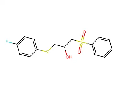 1-[(4-Fluorophenyl)sulfanyl]-3-(phenylsulfonyl)-2-propanol structure