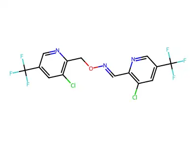 (E)-{[3-chloro-5-(trifluoromethyl)pyridin-2-yl]methoxy}({[3-chloro-5-(trifluoromethyl)pyridin-2-yl]methylidene})amine structure