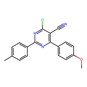 4-Chloro-6-(4-methoxyphenyl)-2-(4-methylphenyl)-5-pyrimidinecarbonitrile structure
