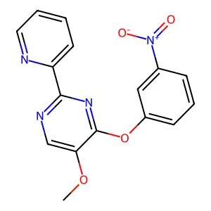 5-Methoxy-2-(2-pyridinyl)-4-pyrimidinyl 3-nitrophenyl ether structure