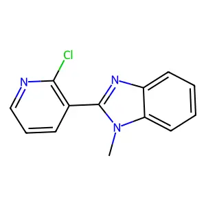 2-(2-chloro-3-pyridinyl)-1-methyl-1H-1,3-benzimidazole structure