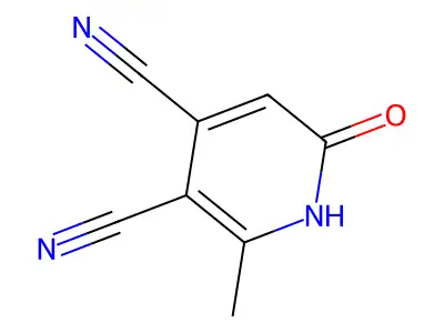 2-Methyl-6-oxo-1,6-dihydropyridine-3,4-dicarbonitrile structure