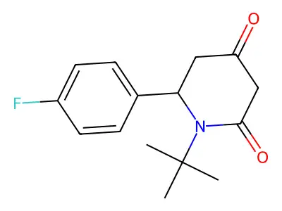 1-Tert-butyl-6-(4-fluorophenyl)piperidine-2,4-dione structure