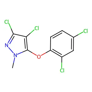 3,4-dichloro-5-(2,4-dichlorophenoxy)-1-methyl-1H-pyrazole structure