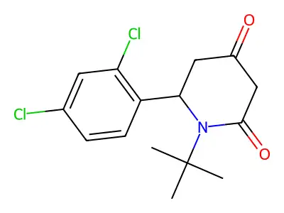 1-Tert-butyl-6-(2,4-dichlorophenyl)piperidine-2,4-dione structure