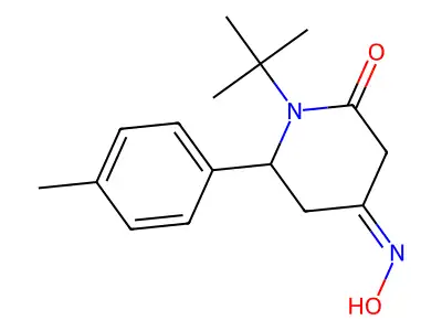 1-Tert-butyl-4-hydroxyimino-6-(4-methylphenyl)piperidin-2-one structure