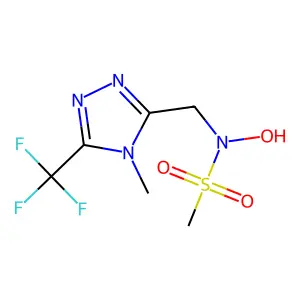 N-hydroxy-N-{[4-methyl-5-(trifluoromethyl)-4H-1,2,4-triazol-3-yl]methyl}methanesulfonamide structure