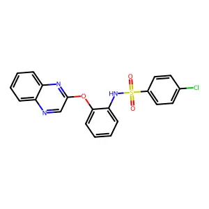 4-chloro-N-[2-(2-quinoxalinyloxy)phenyl]benzenesulfonamide structure
