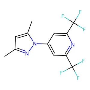 4-(3,5-dimethyl-1H-pyrazol-1-yl)-2,6-bis(trifluoromethyl)pyridine structure