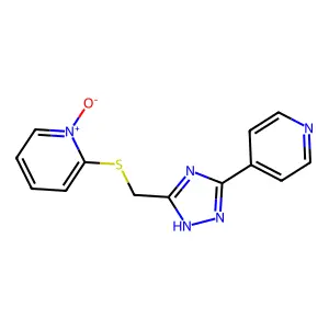 2-({[5-(4-pyridinyl)-1H-1,2,4-triazol-3-yl]methyl}sulfanyl)-1-pyridiniumolate structure