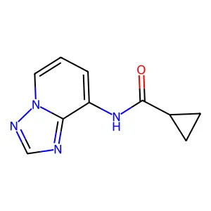 N-[1,2,4]triazolo[1,5-a]pyridin-8-ylcyclopropanecarboxamide structure