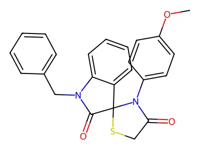 1-benzyl-3'-(4-methoxyphenyl)-1,2-dihydrospiro[indole-3,2'-[1,3]thiazolidine]-2,4'-dione structure
