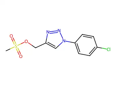 [1-(4-chlorophenyl)-1H-1,2,3-triazol-4-yl]methyl methanesulfonate structure