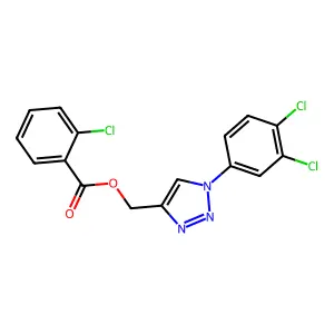 [1-(3,4-dichlorophenyl)-1H-1,2,3-triazol-4-yl]methyl 2-chlorobenzenecarboxylate structure