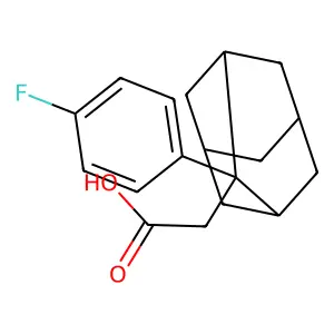 2-[2-(4-Fluorophenyl)-2-adamantyl]acetic acid structure