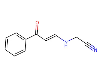 2-[(3-Oxo-3-phenylprop-1-enyl)amino]acetonitrile structure