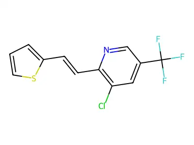 3-Chloro-2-(2-thiophen-2-ylethenyl)-5-(trifluoromethyl)pyridine structure