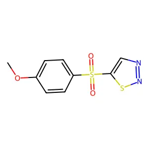 4-Methoxyphenyl 1,2,3-thiadiazol-5-yl sulfone structure