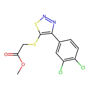 Methyl 2-{[4-(3,4-dichlorophenyl)-1,2,3-thiadiazol-5-yl]sulfanyl}acetate structure