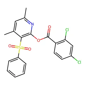 4,6-Dimethyl-3-(phenylsulfonyl)-2-pyridinyl 2,4-dichlorobenzenecarboxylate structure