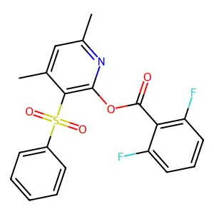 4,6-Dimethyl-3-(phenylsulfonyl)-2-pyridinyl 2,6-difluorobenzenecarboxylate structure