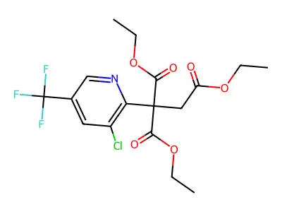 Triethyl 1-[3-chloro-5-(trifluoromethyl)-2-pyridinyl]-1,1,2-ethanetricarboxylate structure