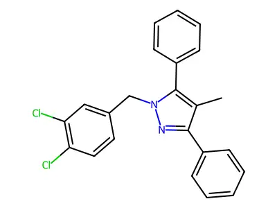 1-(3,4-dichlorobenzyl)-4-methyl-3,5-diphenyl-1H-pyrazole structure