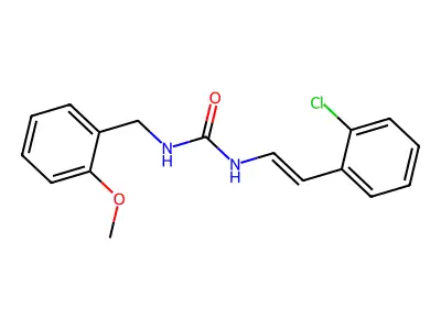 N-[2-(2-Chlorophenyl)ethenyl]-N'-[(2-methoxyphenyl)methyl]urea structure