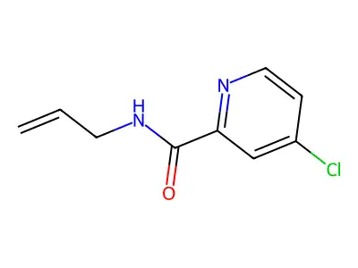 N-allyl-4-chloro-2-pyridinecarboxamide structure