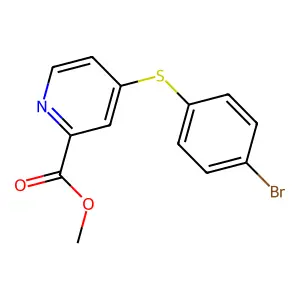Methyl 4-[(4-bromophenyl)sulfanyl]-2-pyridinecarboxylate structure