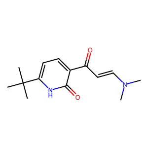 6-tert-butyl-3-[3-(dimethylamino)prop-2-enoyl]-1H-pyridin-2-one structure