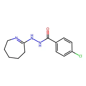 4-chloro-N'-(3,4,5,6-tetrahydro-2H-azepin-7-yl)benzohydrazide structure