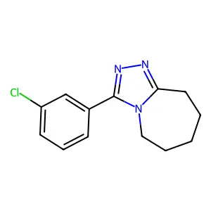 3-(3-chlorophenyl)-6,7,8,9-tetrahydro-5H-[1,2,4]triazolo[4,3-a]azepine structure