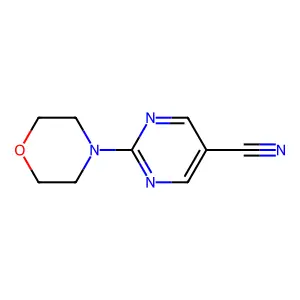 2-(4-Morpholinyl)-5-pyrimidinecarbonitrile structure