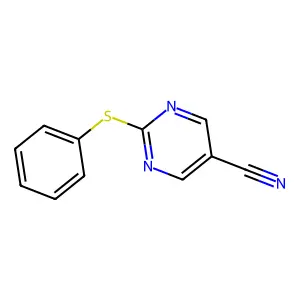 2-(Phenylthio)-5-pyrimidinecarbonitrile structure