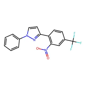 3-[2-nitro-4-(trifluoromethyl)phenyl]-1-phenyl-1H-pyrazole structure