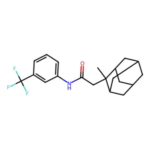 2-(2-methyl-2-adamantyl)-N-[3-(trifluoromethyl)phenyl]acetamide structure