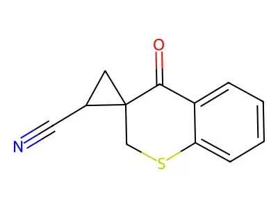 beta-(Spirocyanocyclopropyl)-thiochromanone structure